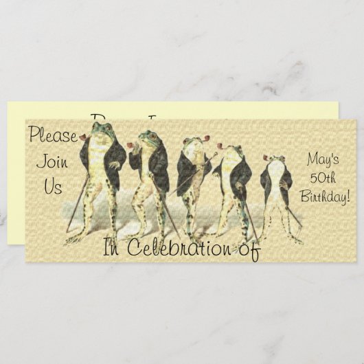 紳士 招待状 (正面/裏面)