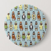 紳士 缶バッジ (正面)