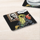 紳士Cthulhu: 応援-コースター スクエアペーパーコースター (アングル)