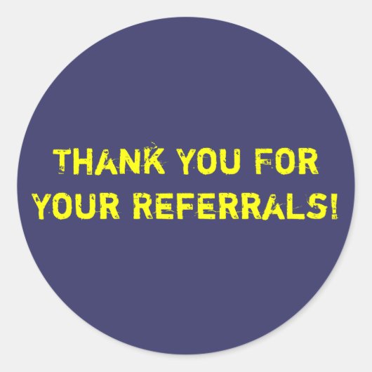 紹介ありがとう！ ラウンドシール (正面)