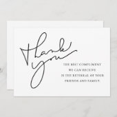 紹介ありがとう、紹介状カード、 サンキューカード (正面/裏面)