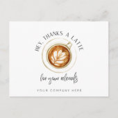 紹介してくれてありがとうラテ ポストカード (正面)