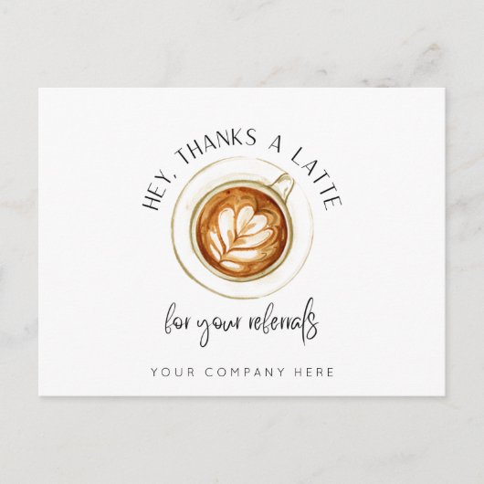 紹介してくれてありがとうラテ ポストカード (正面)