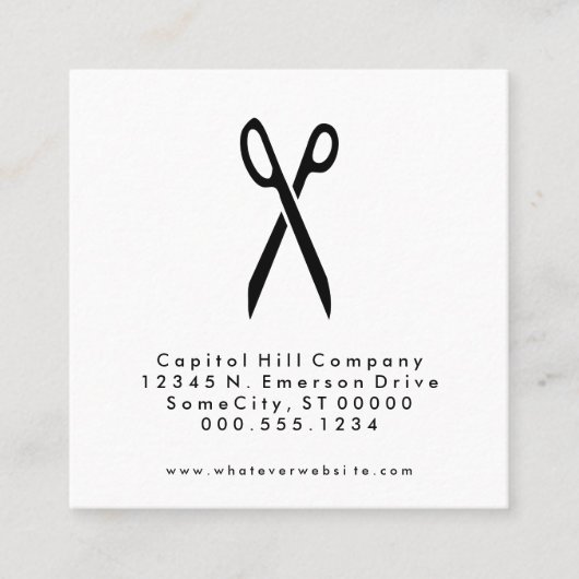 紹介のサロンは正方形を切ります 紹介カード (正面)