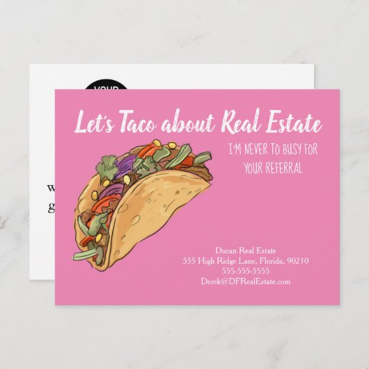 紹介の不動産実在のマーケティング販売について ポストカード (正面/裏面)