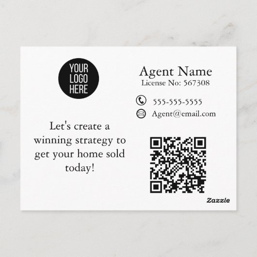 紹介の不動産実在のマーケティング販売について ポストカード (裏面)