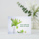 紹介の花をありがとうモダン。 ポストカード (スタンド正面)