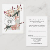 紹介はヴィンテージのピンクのプルメリア感謝していしています 紹介カード (正面/裏面)