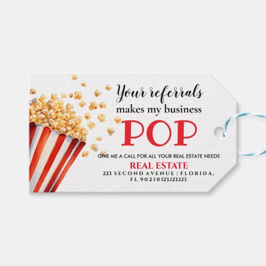 紹介を聞いて用が立つポップ・アートの | 実在地 ギフトタグ (正面(横))