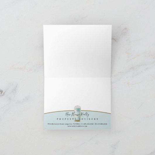 紹介アクアウォーターカラードアをありがとう サンキューカード (内部)