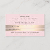 紹介カードのミニマル金ゴールドハート 紹介カード (裏面)