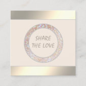 紹介カードの金ゴールドモダンがエレガントキラキラした円 紹介カード (正面)