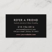 紹介カードまつげのメーキャップアーティスト 紹介カード (裏面)