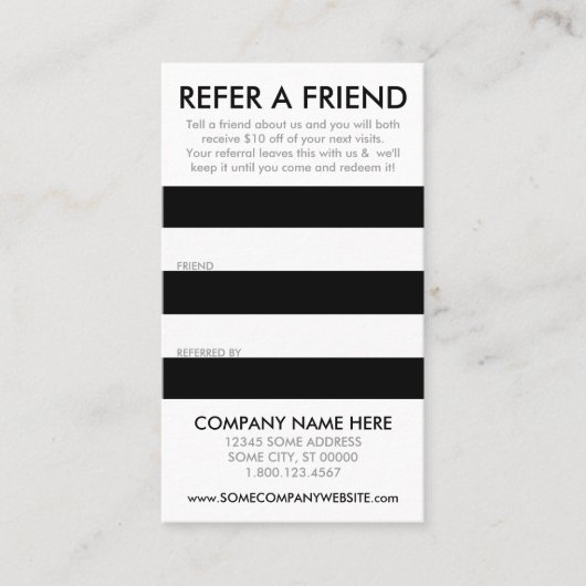 紹介カードを取り消す 紹介カード (正面)