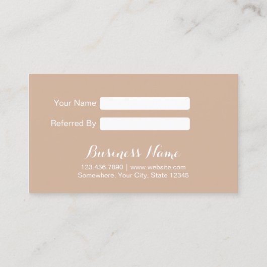 紹介カードクラスの白いフローラ背景 紹介カード (裏面)