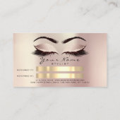 紹介カードグリッターピンクまぶしメイクアップ赤面 紹介カード (裏面)