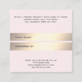 紹介カードシックな金ゴールドまつ毛&まゆげウィンク 紹介カード (裏面)