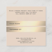 紹介カードシックな金ゴールドまつ毛&まゆげウィンク 紹介カード (裏面)