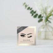 紹介カードシックな金ゴールドまつ毛&まゆげウィンク 紹介カード (スタンド正面)