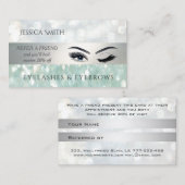 紹介カードシックな《写真》ぼけ味まつ毛&まゆげウィンク 紹介カード (正面/裏面)