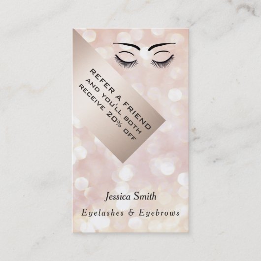 紹介カードシックな《写真》ぼけ味まつ毛&眉毛 紹介カード (正面)