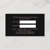 紹介カードバラ金ゴールド大理石美しいサロンカスタム 紹介カード (裏面)