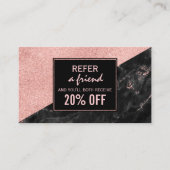 紹介カードバラ金ゴールド大理石美しいサロンカスタム 紹介カード (正面)