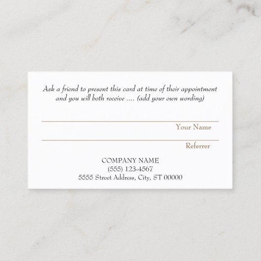 紹介カードプロフェッショナル起業家レザー 紹介カード (裏面)