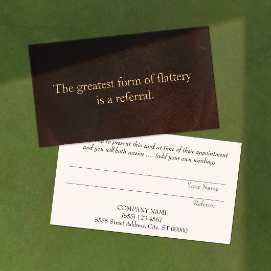 紹介カードプロフェッショナル起業家レザー 紹介カード