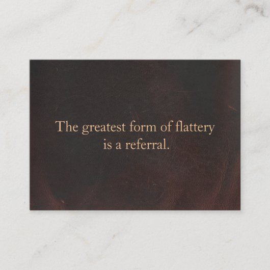 紹介カードプロフェッショナル起業家レザー 紹介カード (正面)