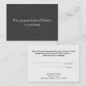 紹介カードプロフェッショナル起業家灰色 紹介カード (正面/裏面)