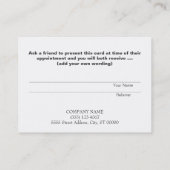 紹介カードプロフェッショナル起業家灰色 紹介カード (裏面)