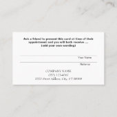 紹介カードプロフェッショナル起業家灰色 紹介カード (裏面)