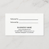 紹介カードホットピンクリップ美しいサロン 紹介カード (裏面)