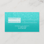紹介カードモダンでフェイクな水のグリッターのタイポグラフィ 紹介カード (裏面)