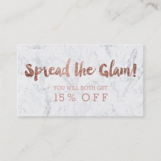 紹介カードモダンのばら色の金ゴールドのタイポグラフィの大理石2 紹介カード (正面)