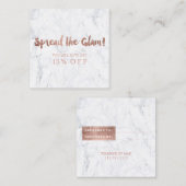 紹介カードモダンのばら色の金ゴールドのタイポグラフィの大理石3 紹介カード (正面/裏面)