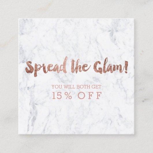 紹介カードモダンのばら色の金ゴールドのタイポグラフィの大理石3 紹介カード (正面)