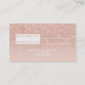 紹介カードモダンタイポグラフィ赤面バラ金ゴールド 紹介カード (裏面)