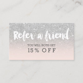 紹介カードモダンタイポグラフィ赤面銀 紹介カード