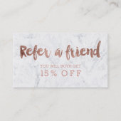 紹介カードモダンバラ金ゴールドタイポグラフィ大理石 紹介カード (正面)