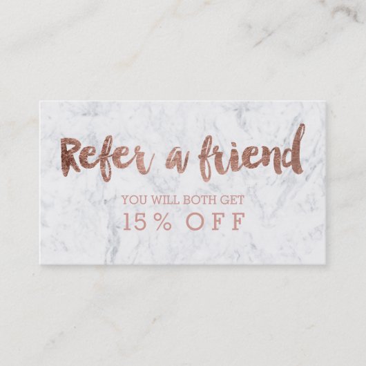 紹介カードモダンバラ金ゴールドタイポグラフィ大理石 紹介カード (正面)