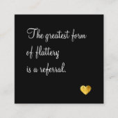 紹介カード顧客ロイヤリティ金ゴールドハート 紹介カード (正面)