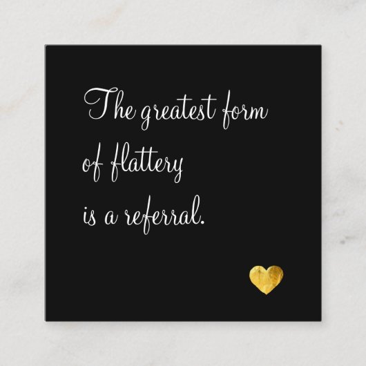 紹介カード顧客ロイヤリティ金ゴールドハート 紹介カード (正面)
