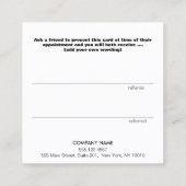 紹介カード顧客ロイヤリティ金ゴールドハート 紹介カード (裏面)