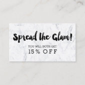 紹介カード魅力的でモダンで黒いタイポグラフィの大理石 紹介カード (正面)