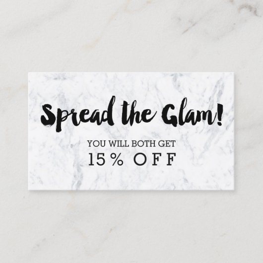 紹介カード魅力的でモダンで黒いタイポグラフィの大理石 紹介カード (正面)