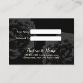 紹介カード|エレガントで暗い花の金ゴールドの原稿 紹介カード (裏面)