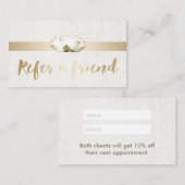 紹介カード|エレガントなはすセラピーのサロンのスパ 紹介カード (正面/裏面)