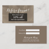 紹介カード|エレガントなブラウンはすの花 紹介カード (正面/裏面)